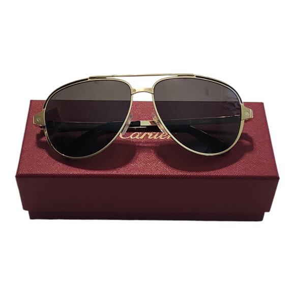 Cartier Pilot Aviator Unisex Polarized Sunglasses CT0192S 001 Grey | NIB - Picture 6 of 12